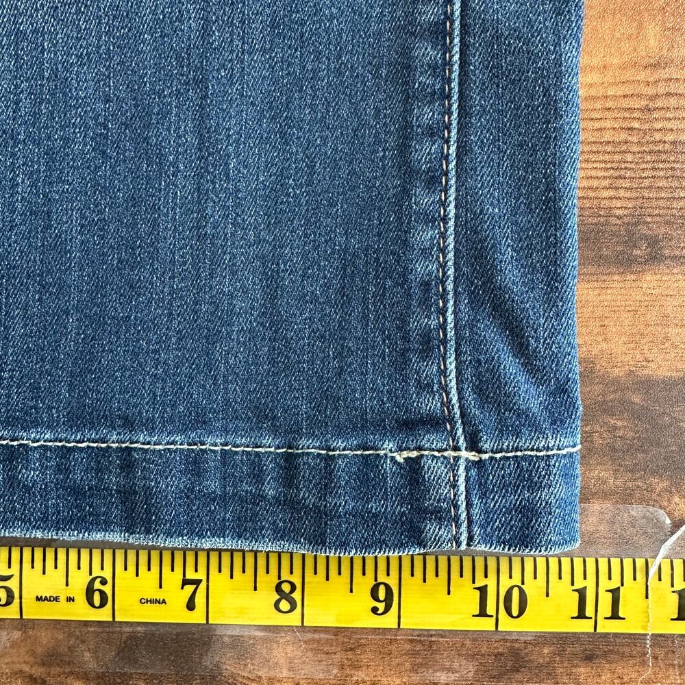 Maurices Capri Jeans Medium Blue Denim Low Rise Button Pockets Grunge Preppy Sz9 - Picture 6 of 11